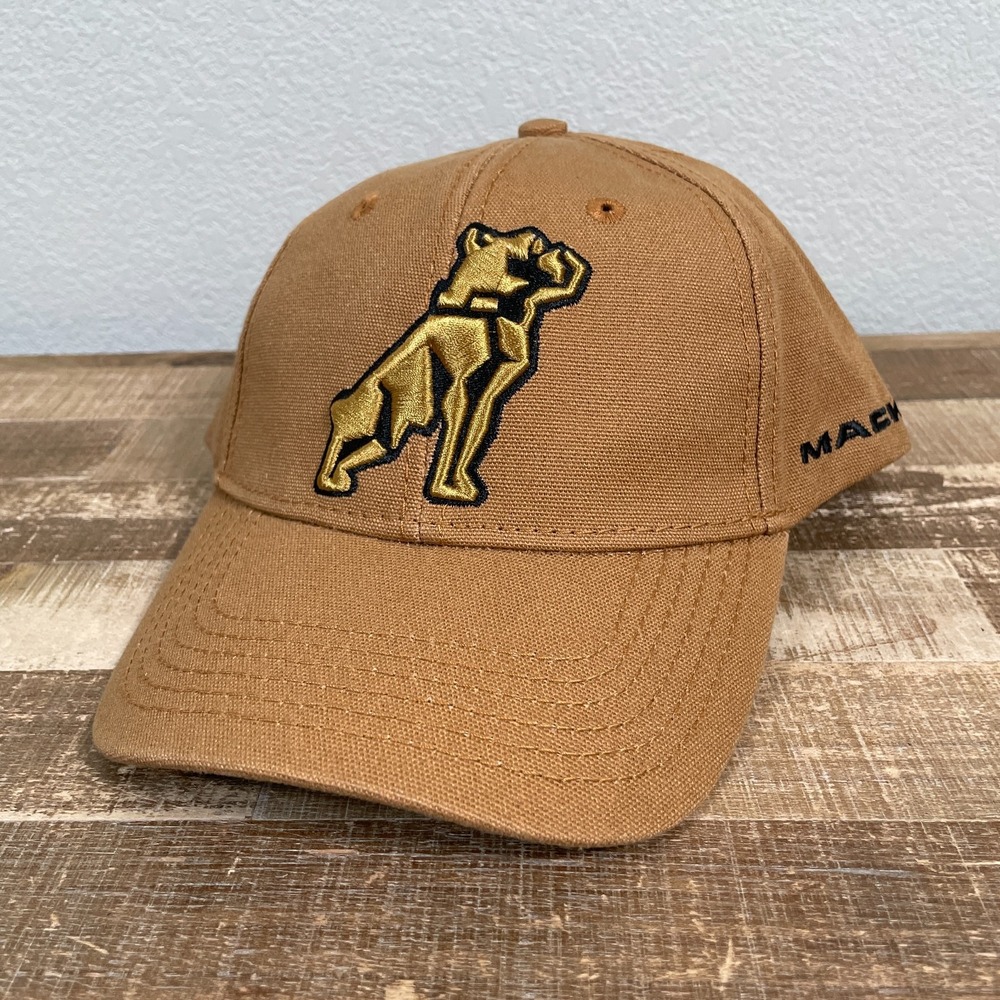 NEW Mack Trucks Embroidered Snapback‎ Hat Cap Brown Canvas Adjustable OS